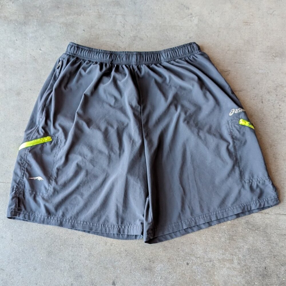 Asics Men's Fujitrail EV Short in Steel medium